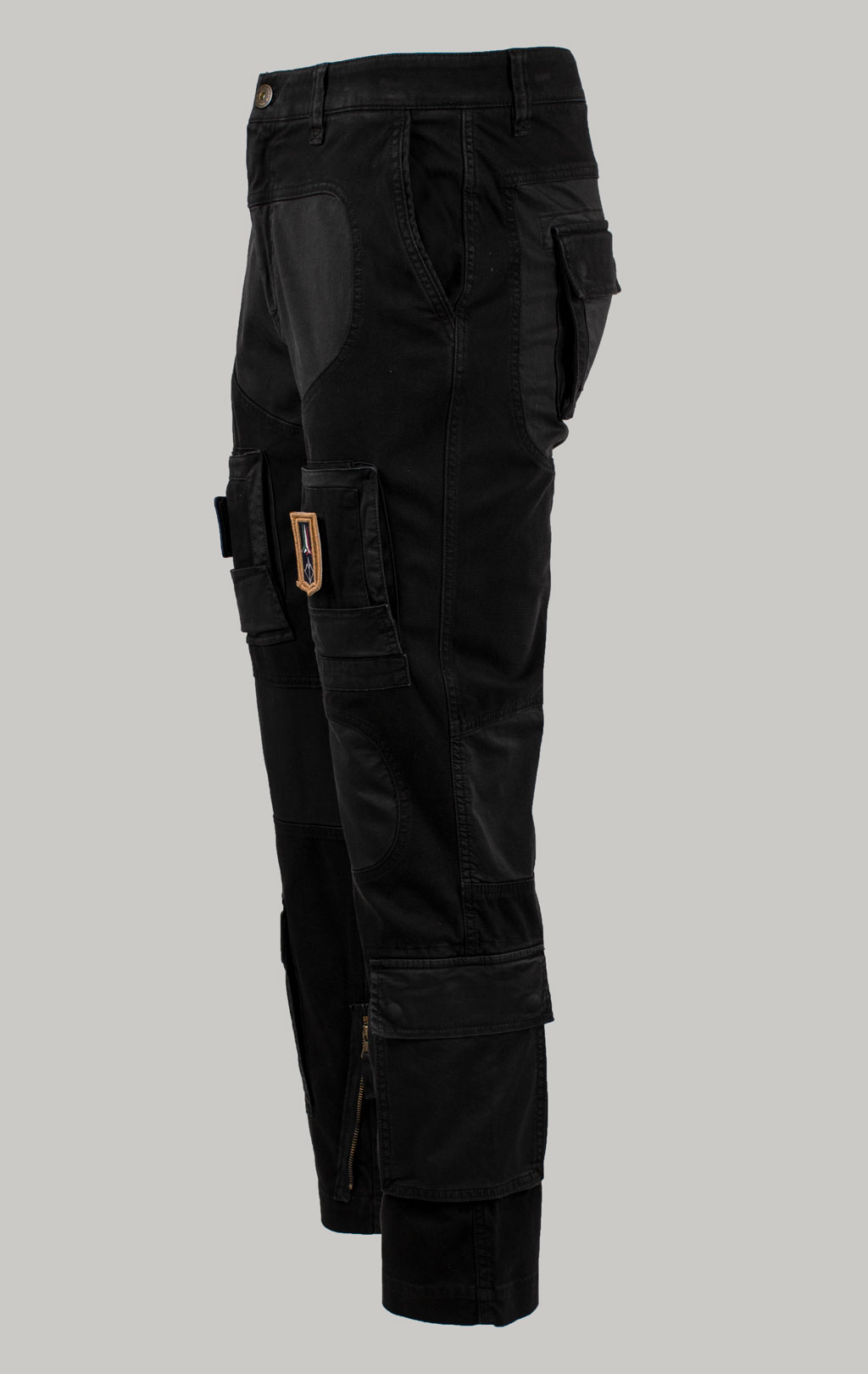 Брюки-карго AERONAUTICA MILITARE ANTI-G плотные FW 25/26/AL jet black (PA 1664) 