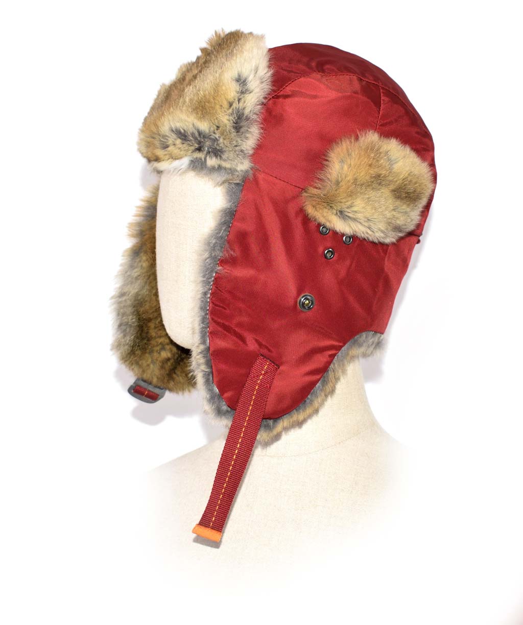 Шапка ушанка PARAJUMPERS AVIATOR HAT натур. мех red 