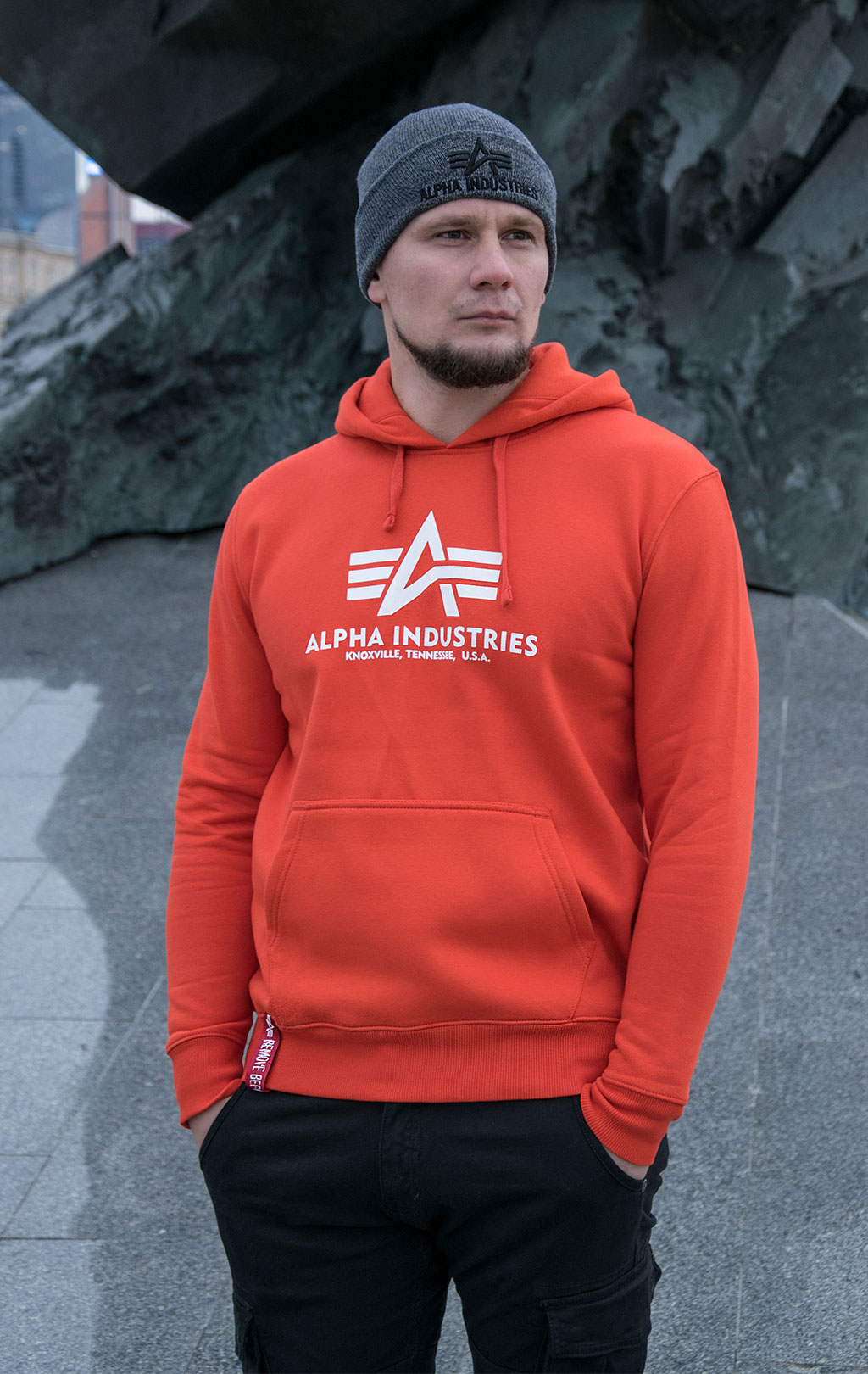 Толстовка ALPHA INDUSTRIES BASIC HOODY atomic red 