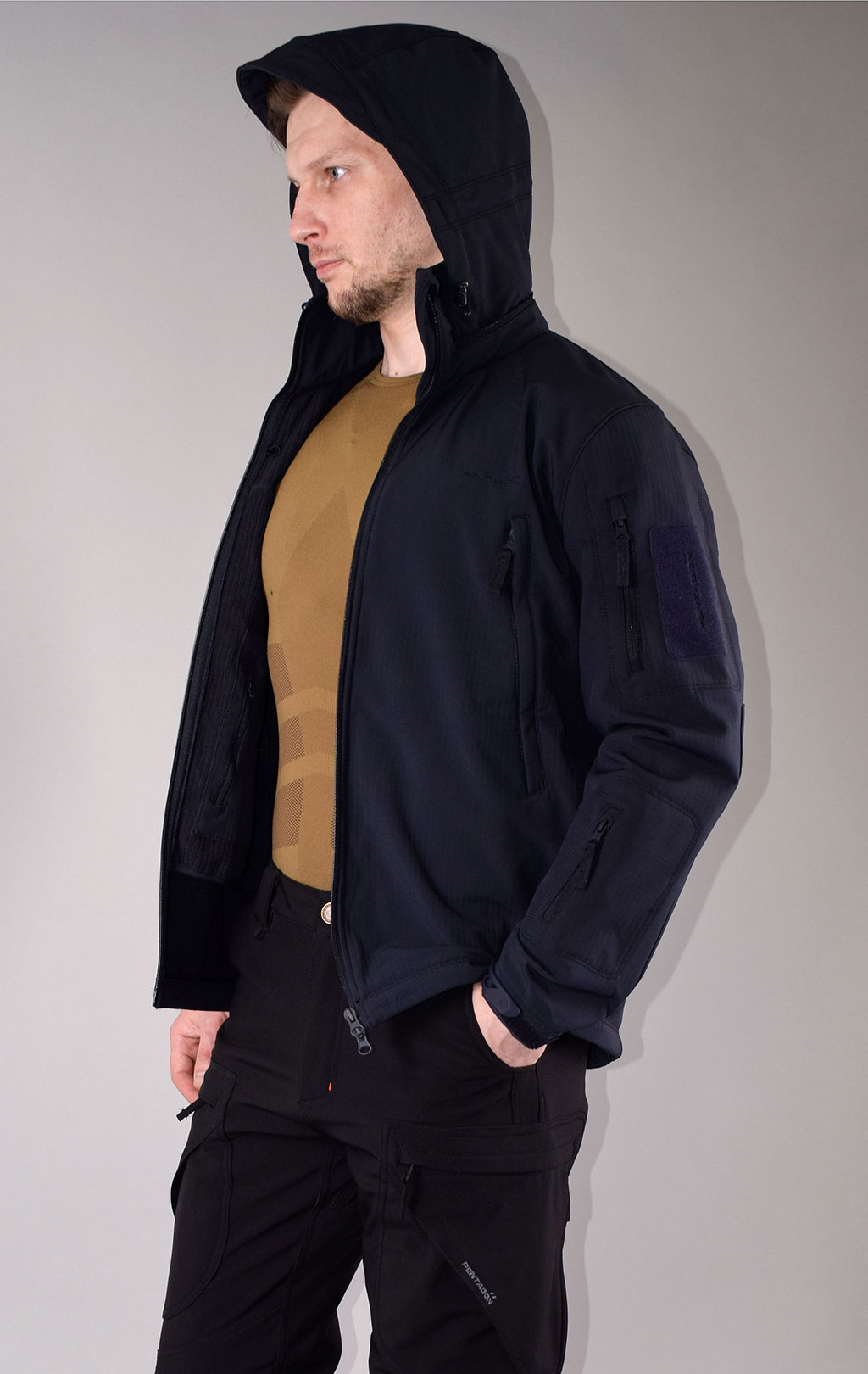 Куртка тактическая softshell Pentagon мембрана ARTAXES Soft Shell midnight blue 08011 