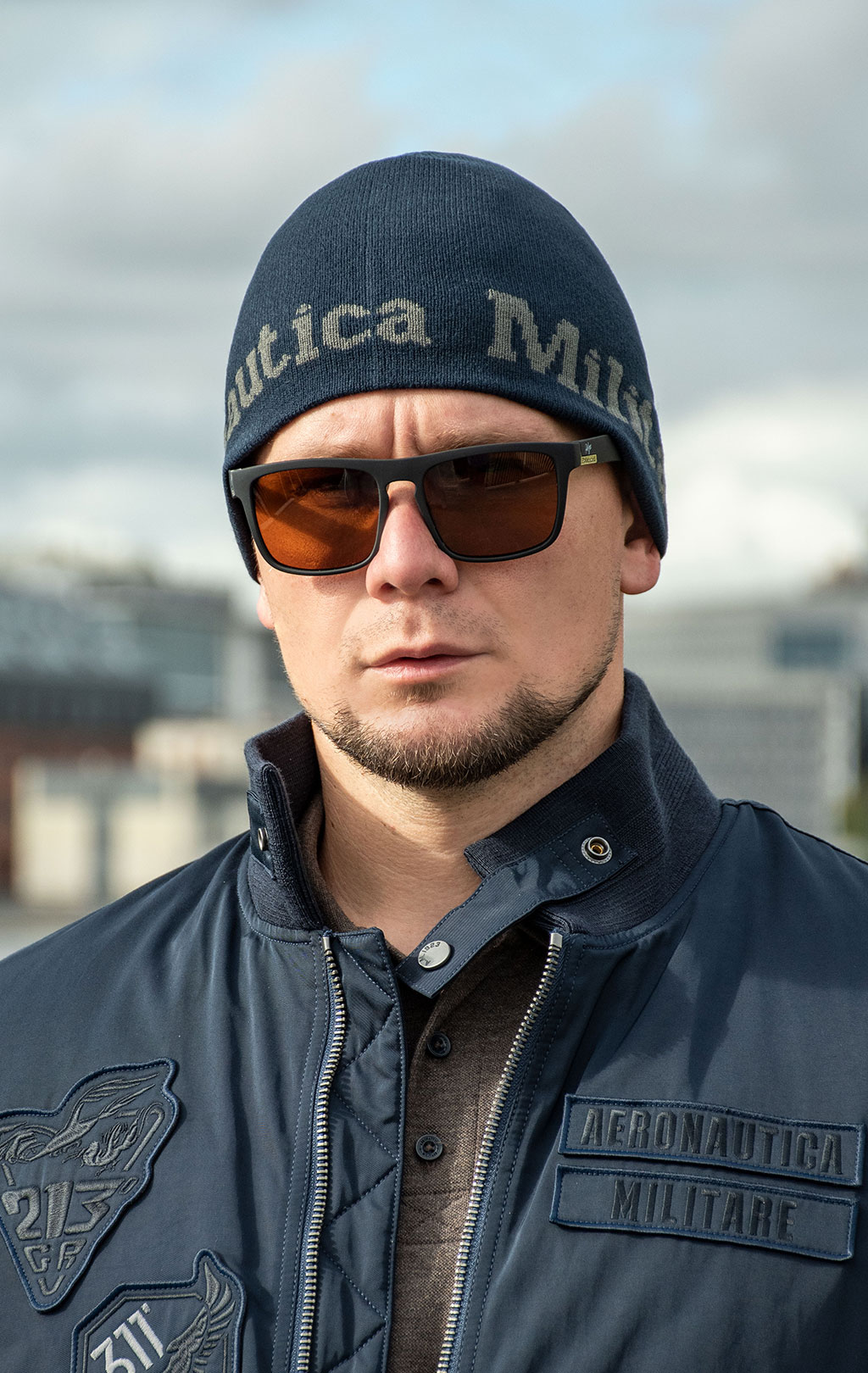 Шапка вязаная AERONAUTICA MILITARE FW 26/27/CN blue navy (CU 0093) 