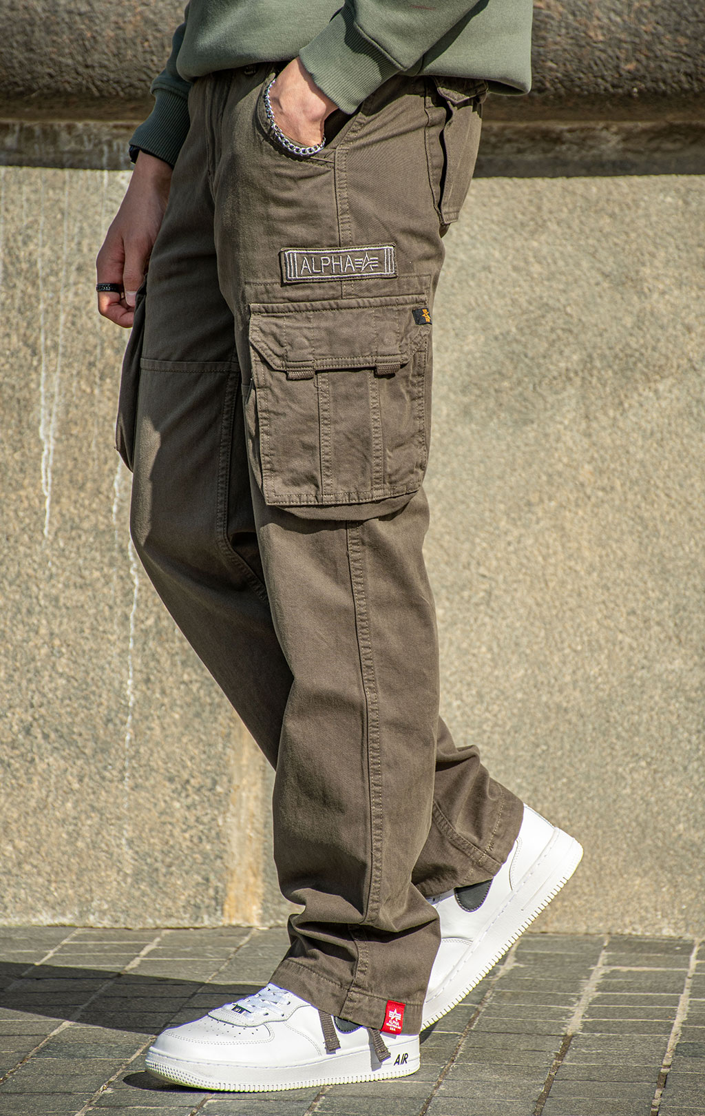 Брюки-карго ALPHA INDUSTRIES JET PANT greyblack (#101212) 
