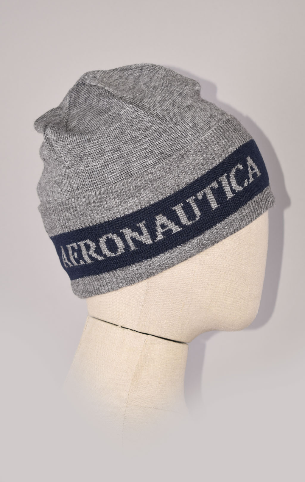 Шапка вязаная AERONAUTICA MILITARE FW 23/24/CN medium grey (CU 060) 