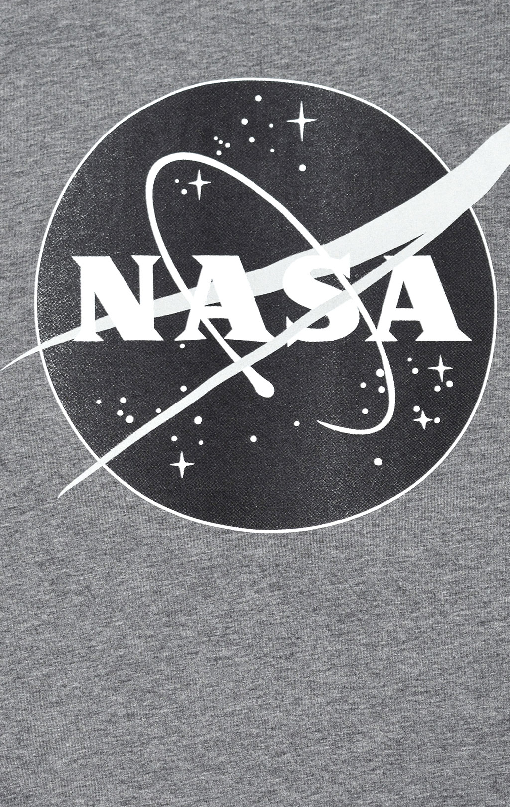 Футболка ALPHA INDUSTRIES NASA LOGO medium charcoal heather 