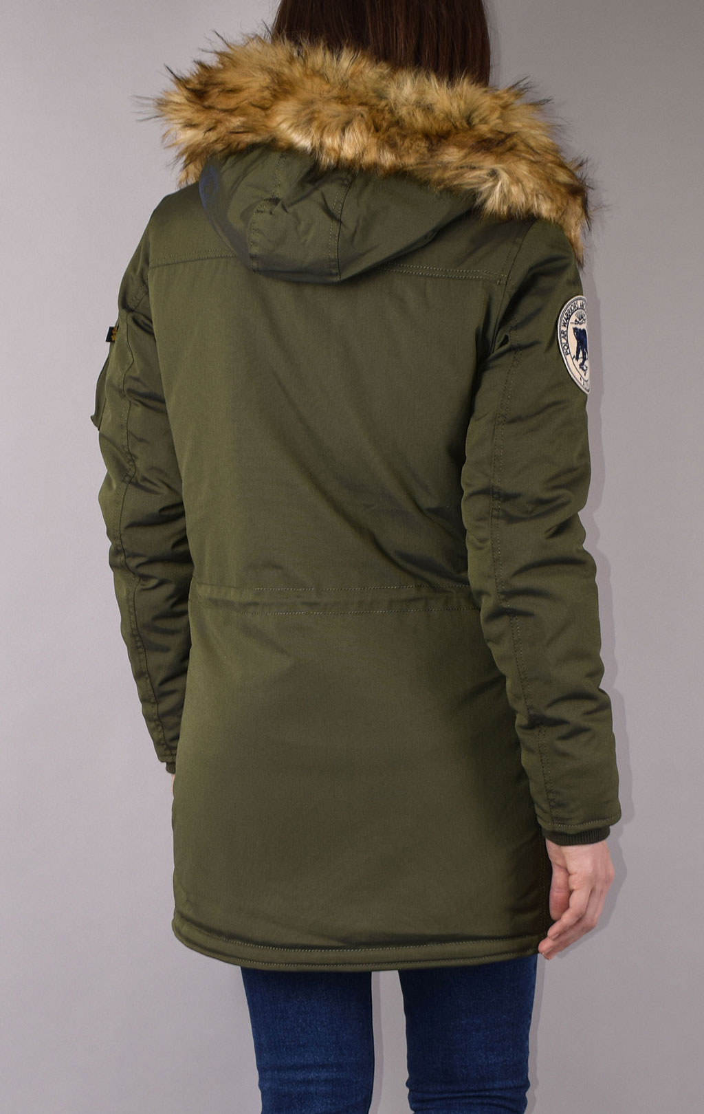 Женская аляска ALPHA INDUSTRIES POLAR dark green 