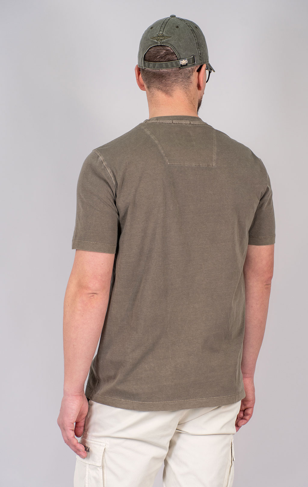Футболка AERONAUTICA MILITARE big size SS 25 m/TR military olive washed (TS 2392) 