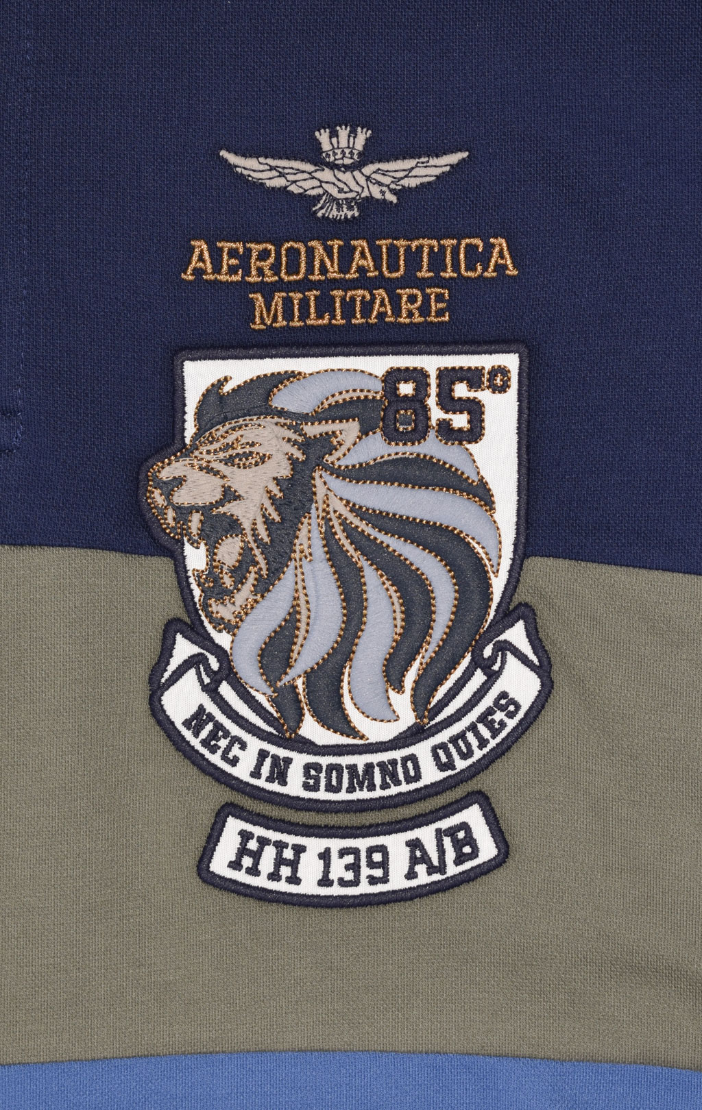 Футболка-поло AERONAUTICA MILITARE big size SS 23/TR blue (PO 1697) 