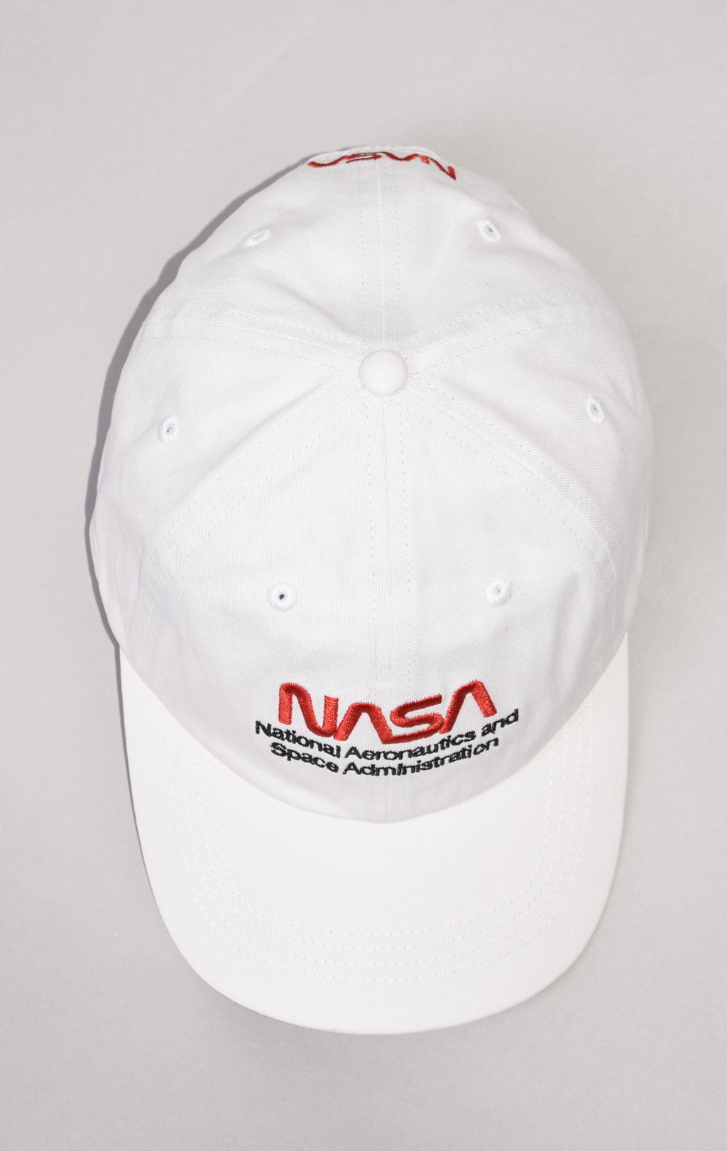 Бейсболка ALPHA INDUSTRIES NASA WORM LOGO CAP SS 23 white 