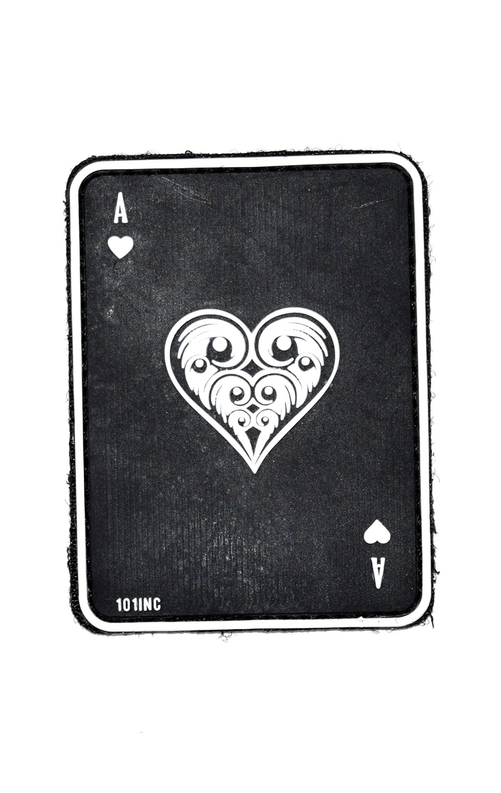 Нашивка ПВХ Fostex ACE OF HEARTS (черви) на липучке black (5101) 