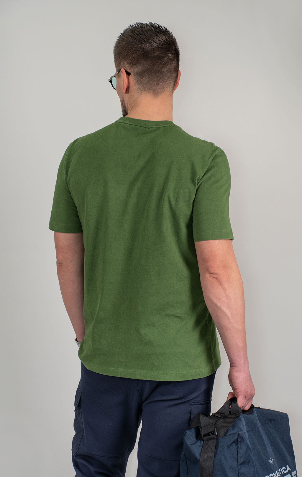 Футболка AERONAUTICA MILITARE SS 25 m/TR forest green washed (TS 2378) 