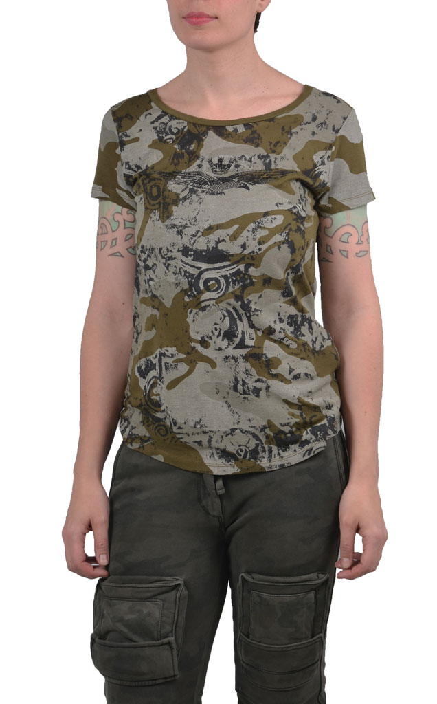 Женская футболка AERONAUTICA MILITARE camo (TS 1214)
