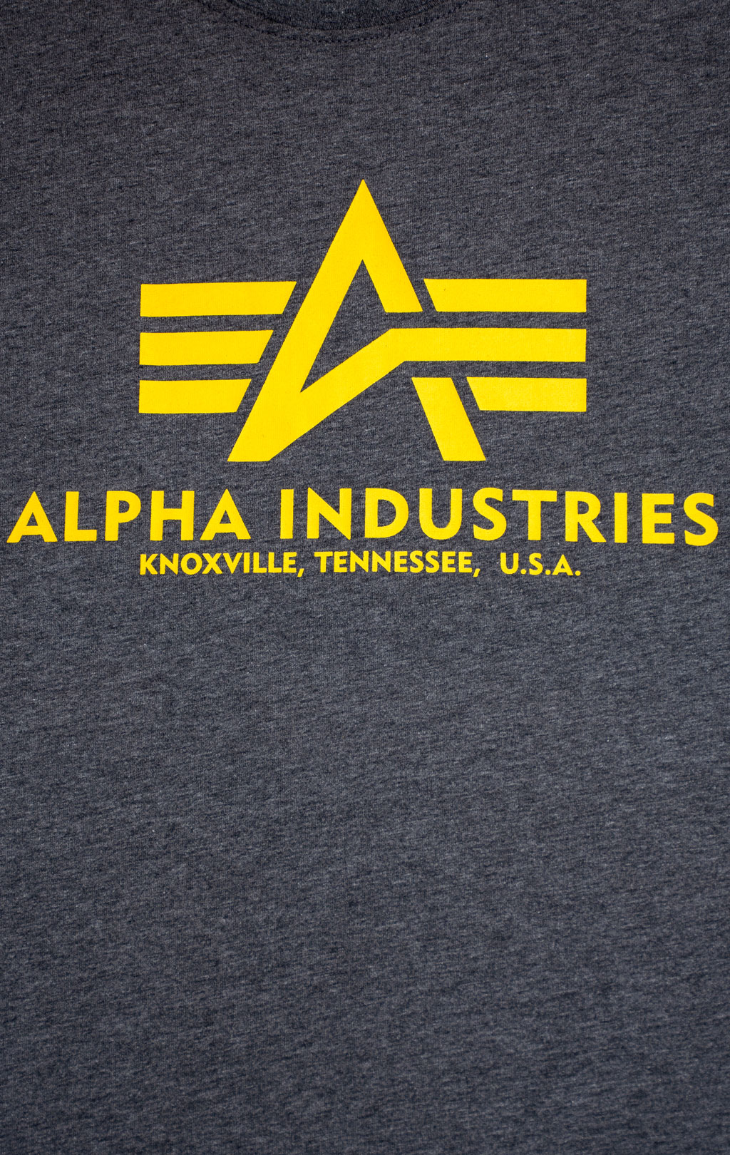 Футболка ALPHA INDUSTRIES BASIC T big size charcoal heather 