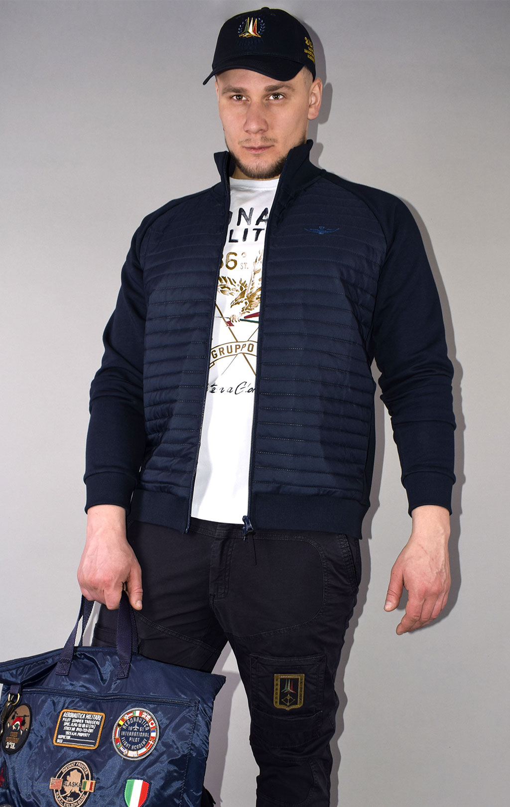 Куртка AERONAUTICA MILITARE SS 21 m/IT blue navy/blue navy (AF 419) 