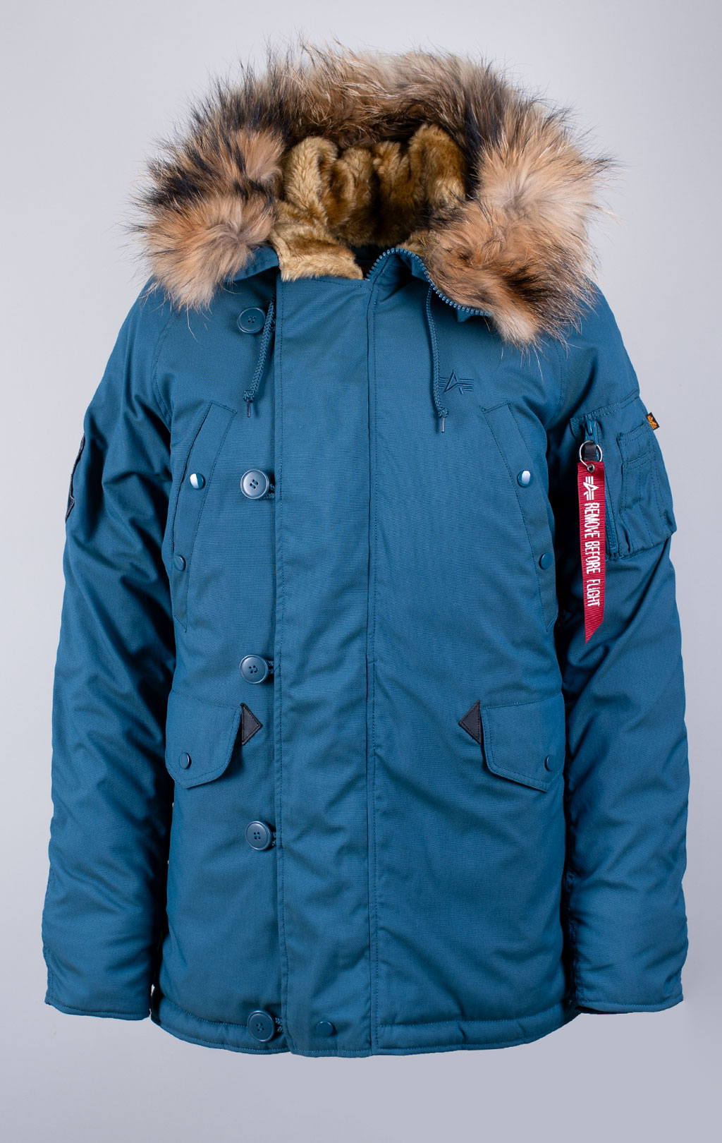 Аляска ALPHA INDUSTRIES EXPLORER натур. мех blue bold 