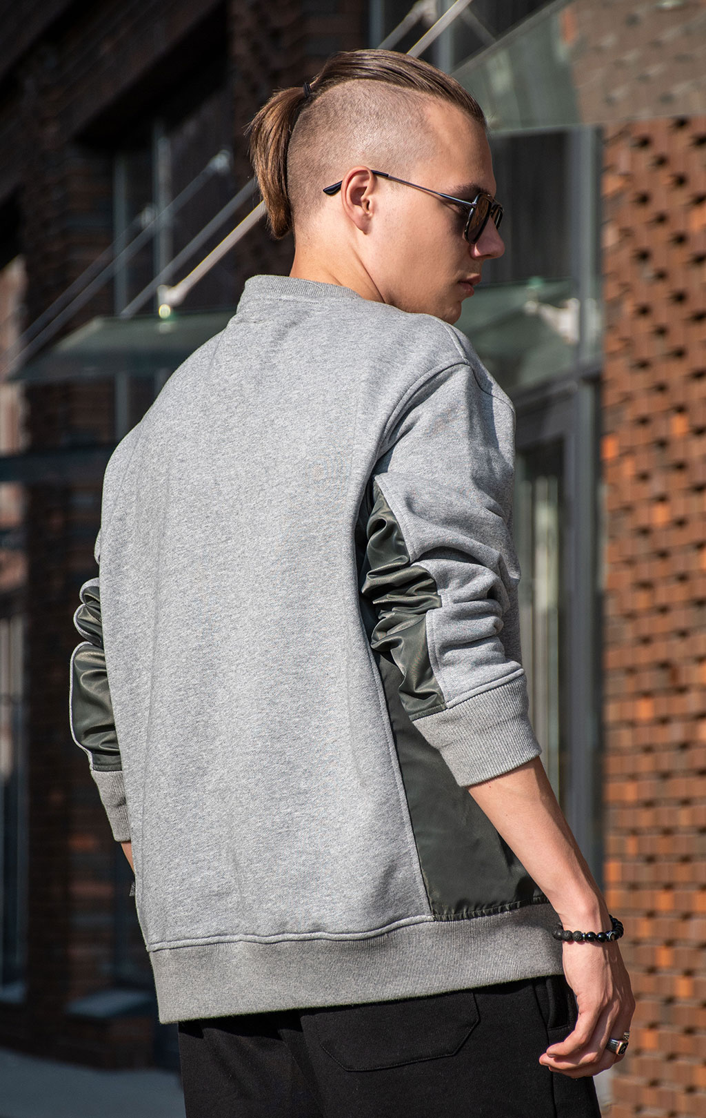 Свитшот ALPHA INDUSTRIES MIXED MEDIA CREWNECK FW 24/25 medium charcoal heather 