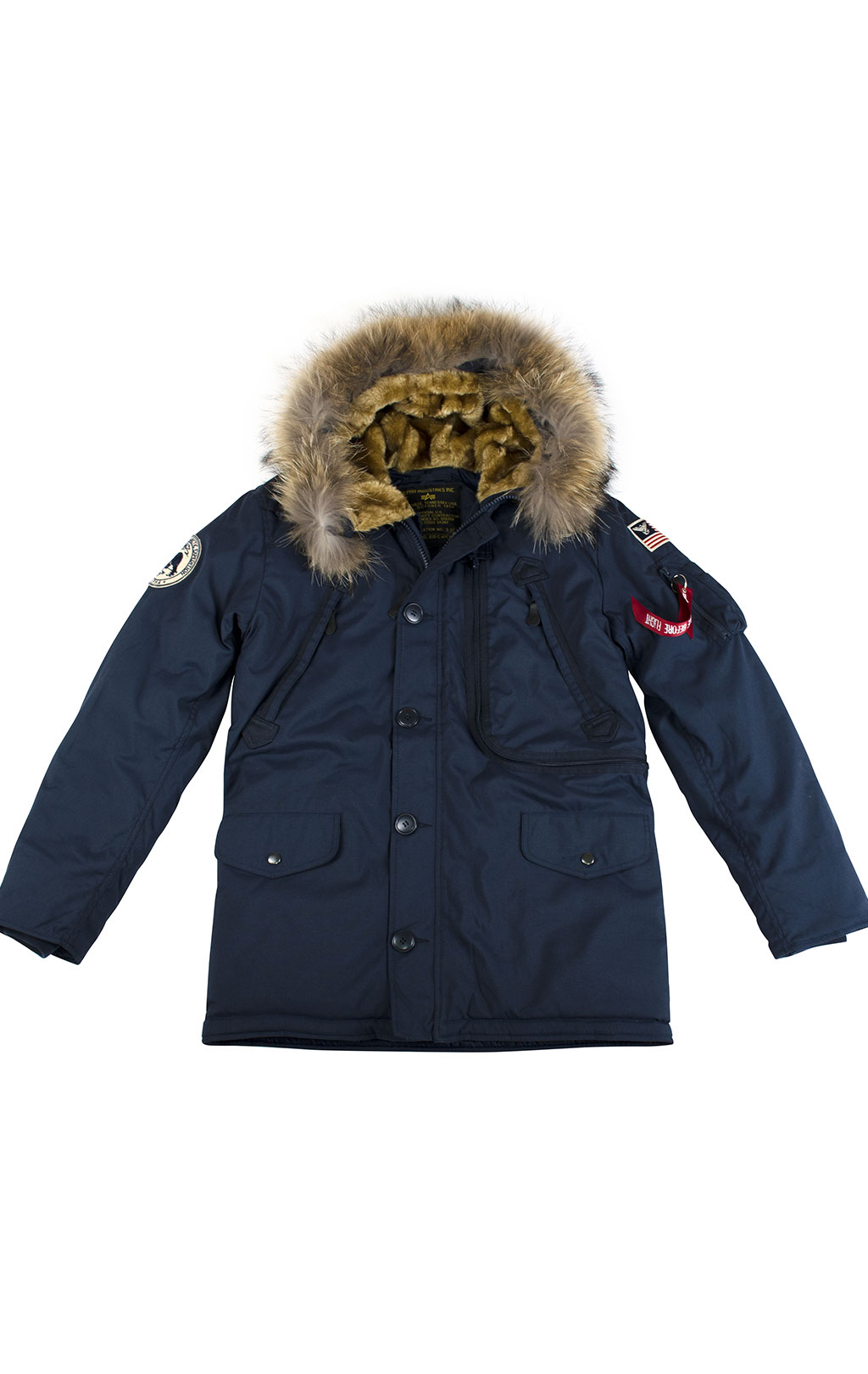 Аляска ALPHA INDUSTRIES POLAR big size натур. мех rep. blue 