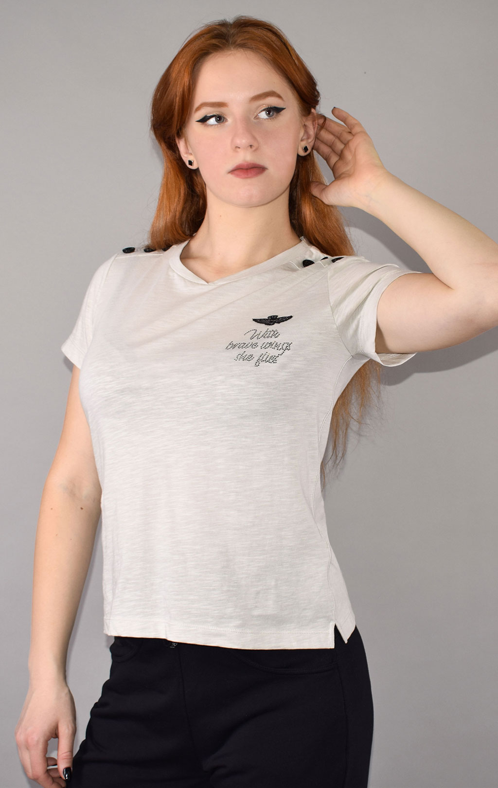 Женская футболка AERONAUTICA MILITARE FW 20/21/TR ghiaccio (TS 1802) 