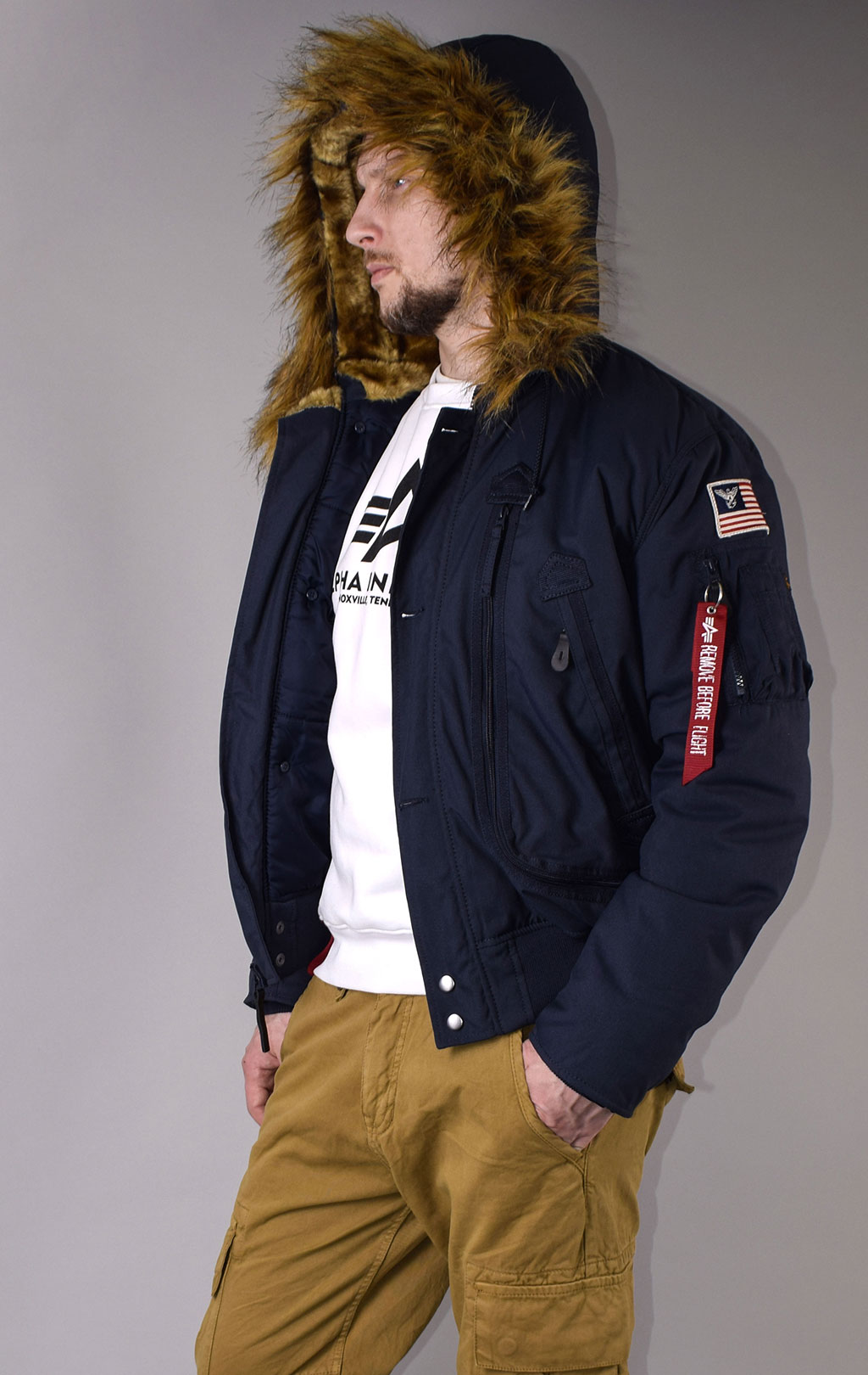 Аляска короткая ALPHA INDUSTRIES POLAR SV rep. blue 