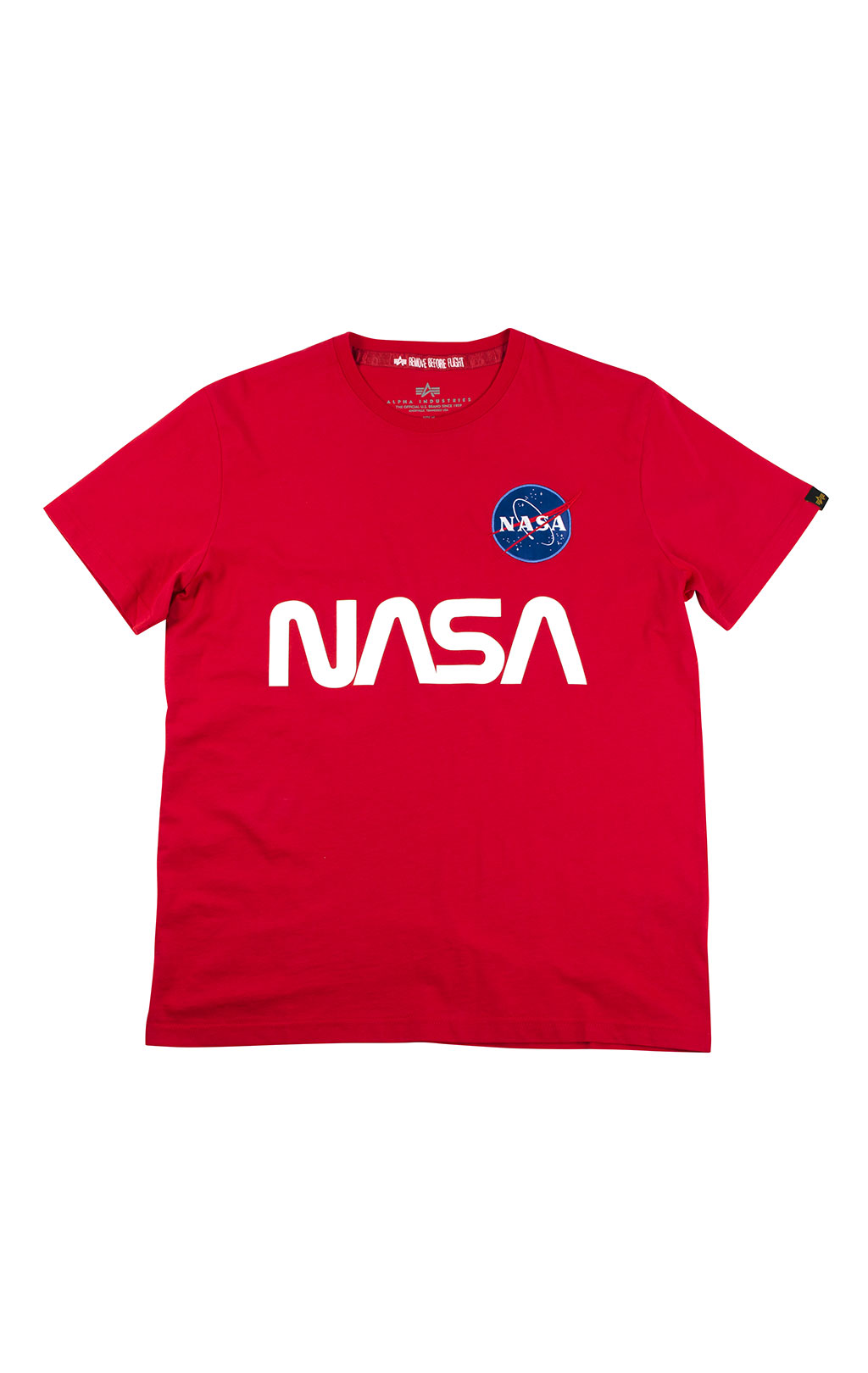 Футболка ALPHA INDUSTRIES NASA Reflective speed red 