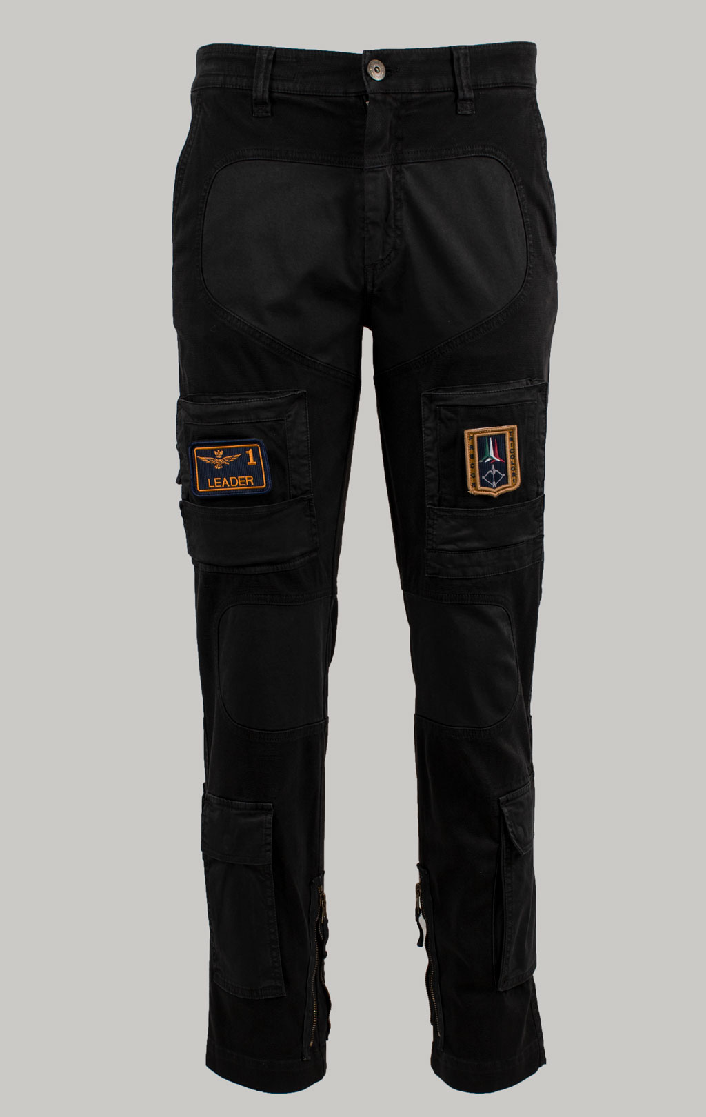 Брюки-карго AERONAUTICA MILITARE ANTI-G плотные FW 25/26/AL jet black (PA 1664) 