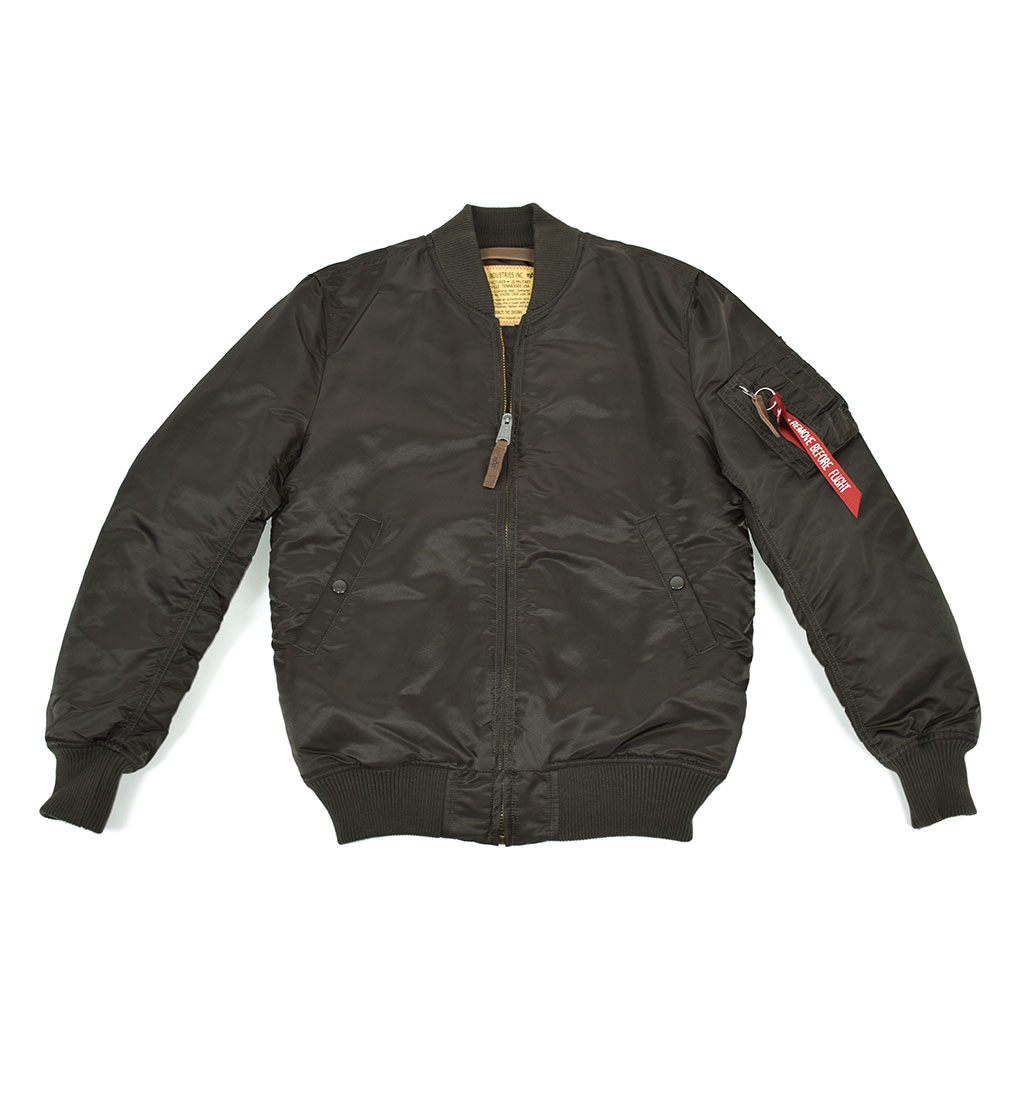 Бомбер ALPHA INDUSTRIES VF 59 LONG MA-1 black/olive 