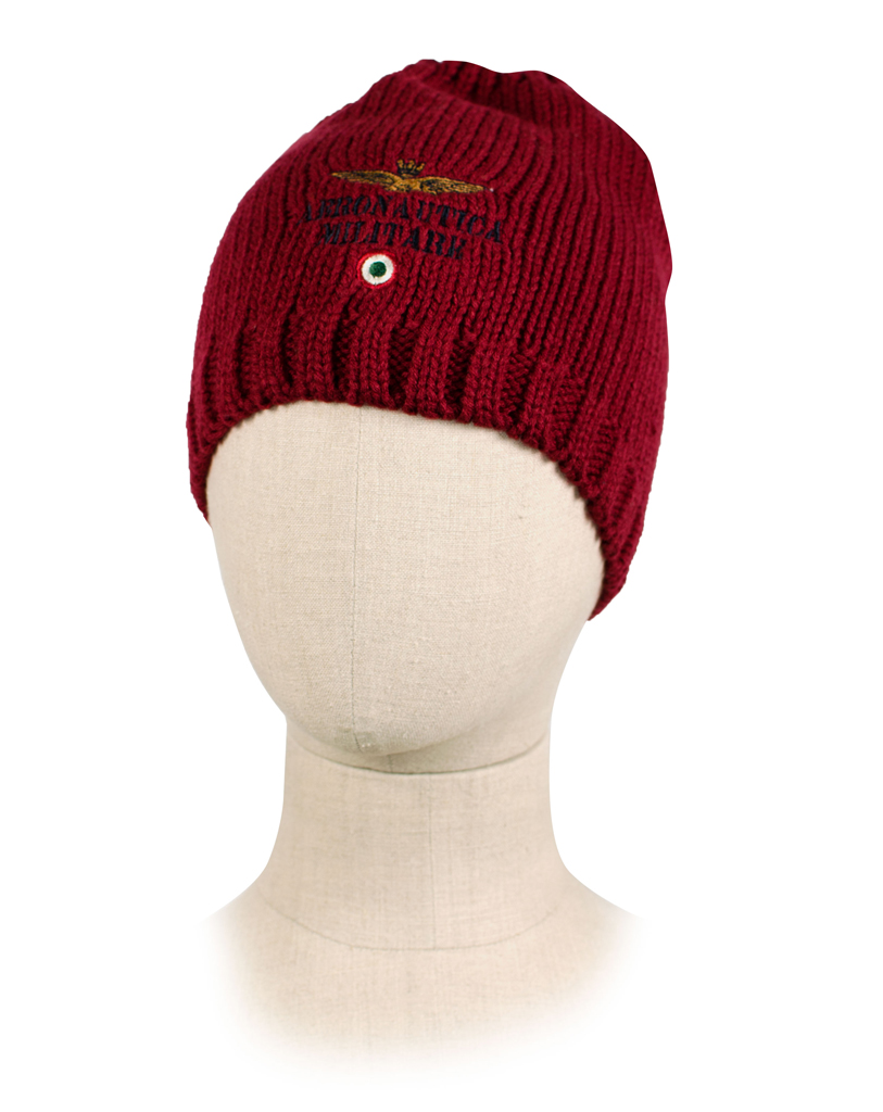 Шапка вязаная AERONAUTICA MILITARE rosso bordeaux (HA 925)