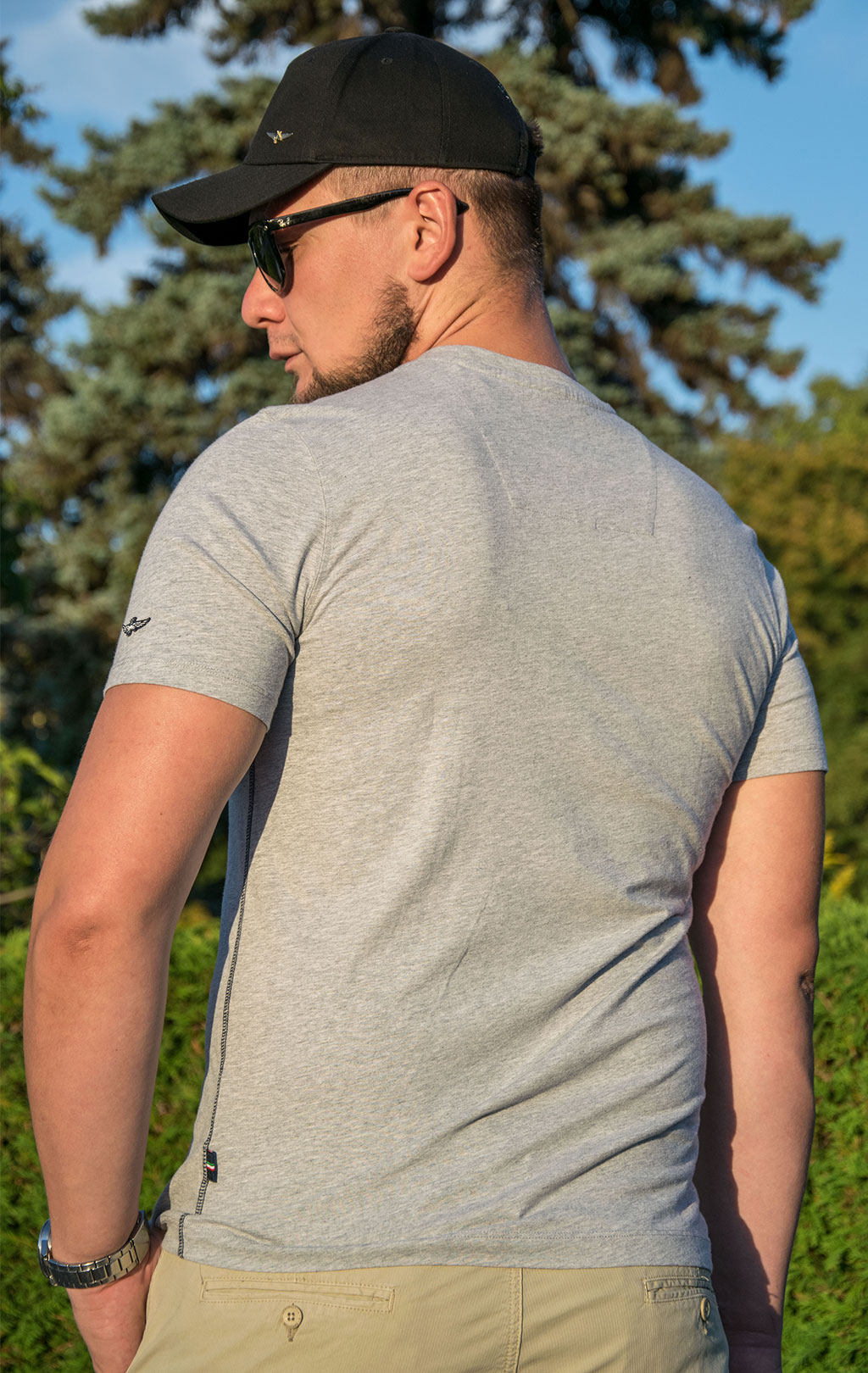 Футболка AERONAUTICA MILITARE SS 20 grigio melange (TS 1697) 