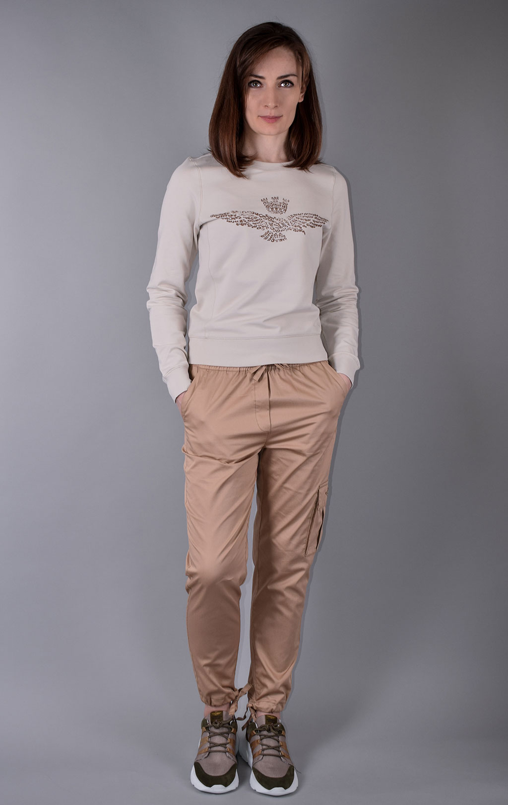 Женский свитшот AERONAUTICA MILITARE SS 20/PT ghiaccio (FE 1497) 