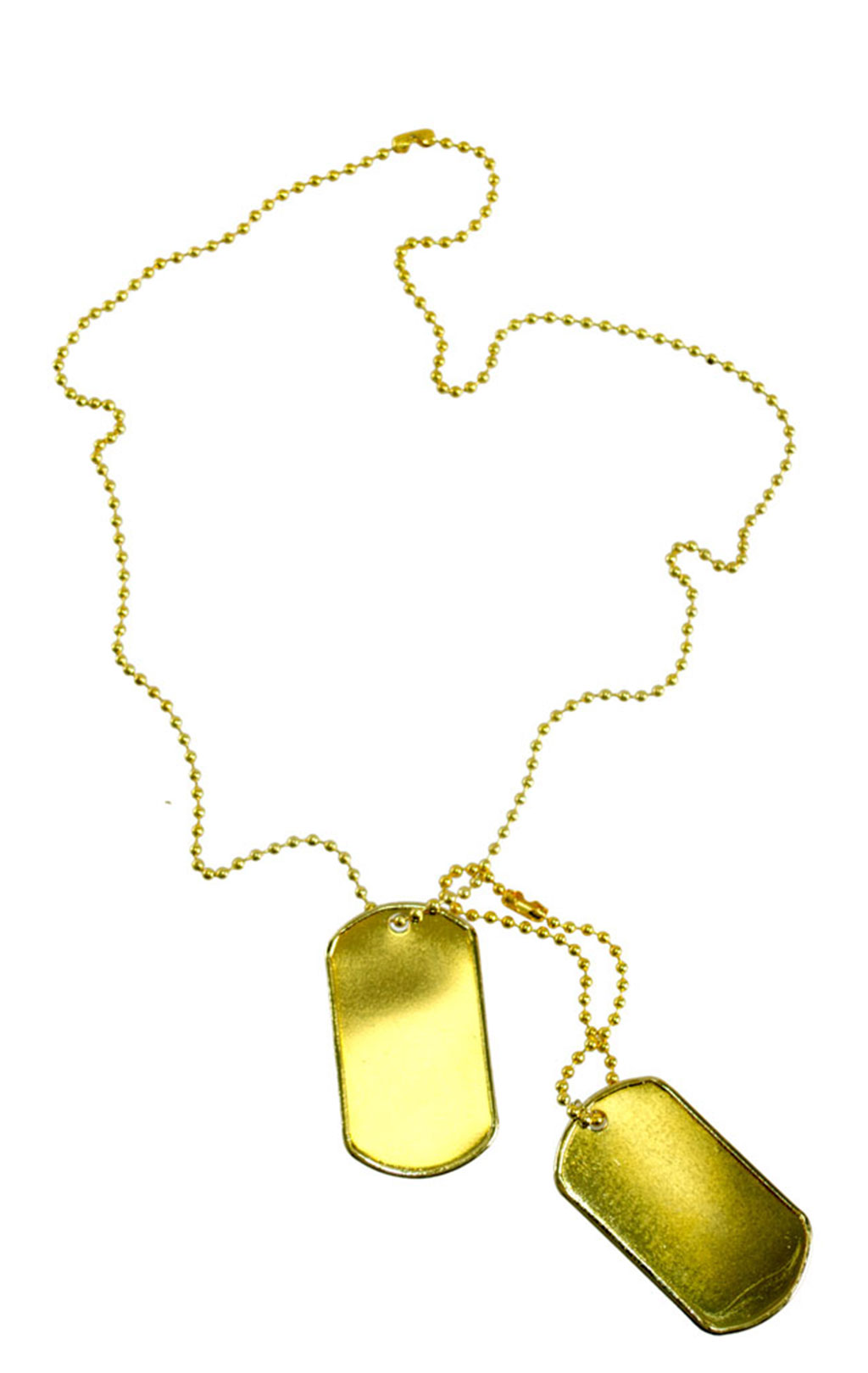Комплект жетонов Dog tag с цепочками gold США