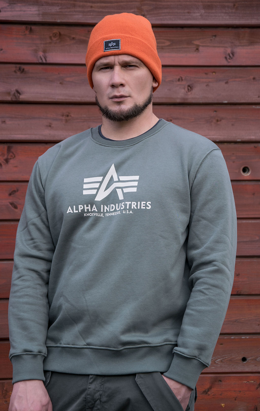 Свитшот ALPHA INDUSTRIES BASIC SWEATER vintage green 