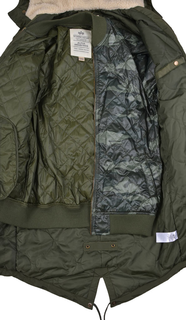 Куртка-парка ALPHA INDUSTRIES FISHTAIL TT 2in1 green dark 