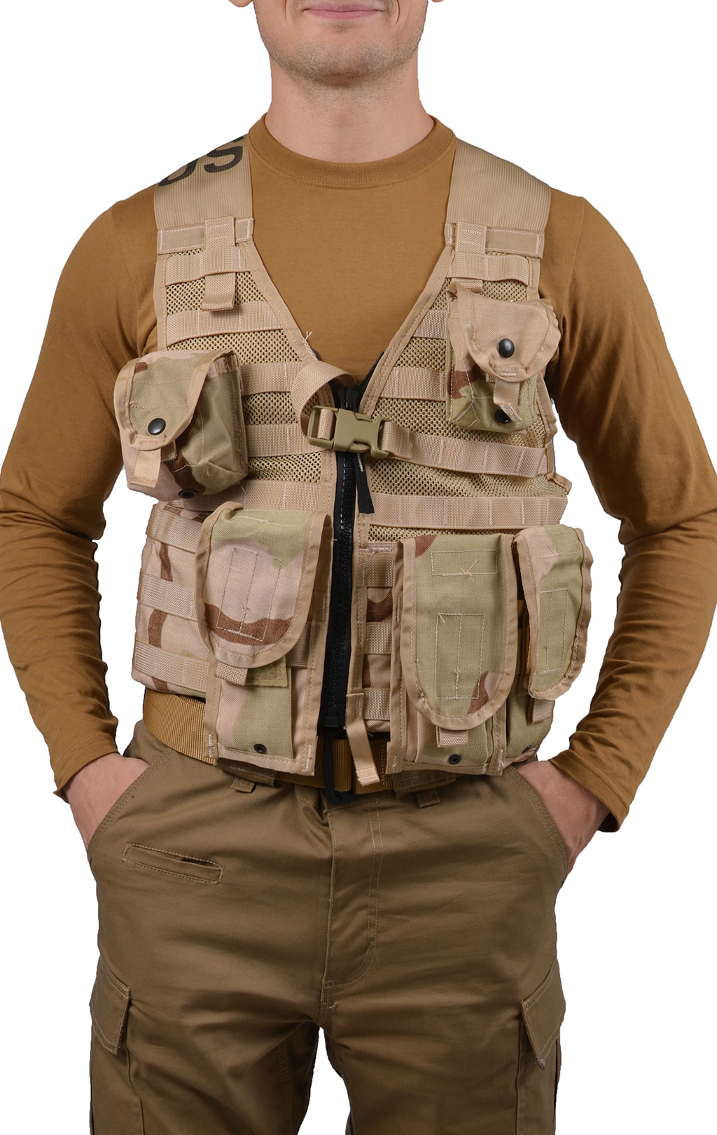 Жилет тактический MOLLE с подсумками desert-3 США