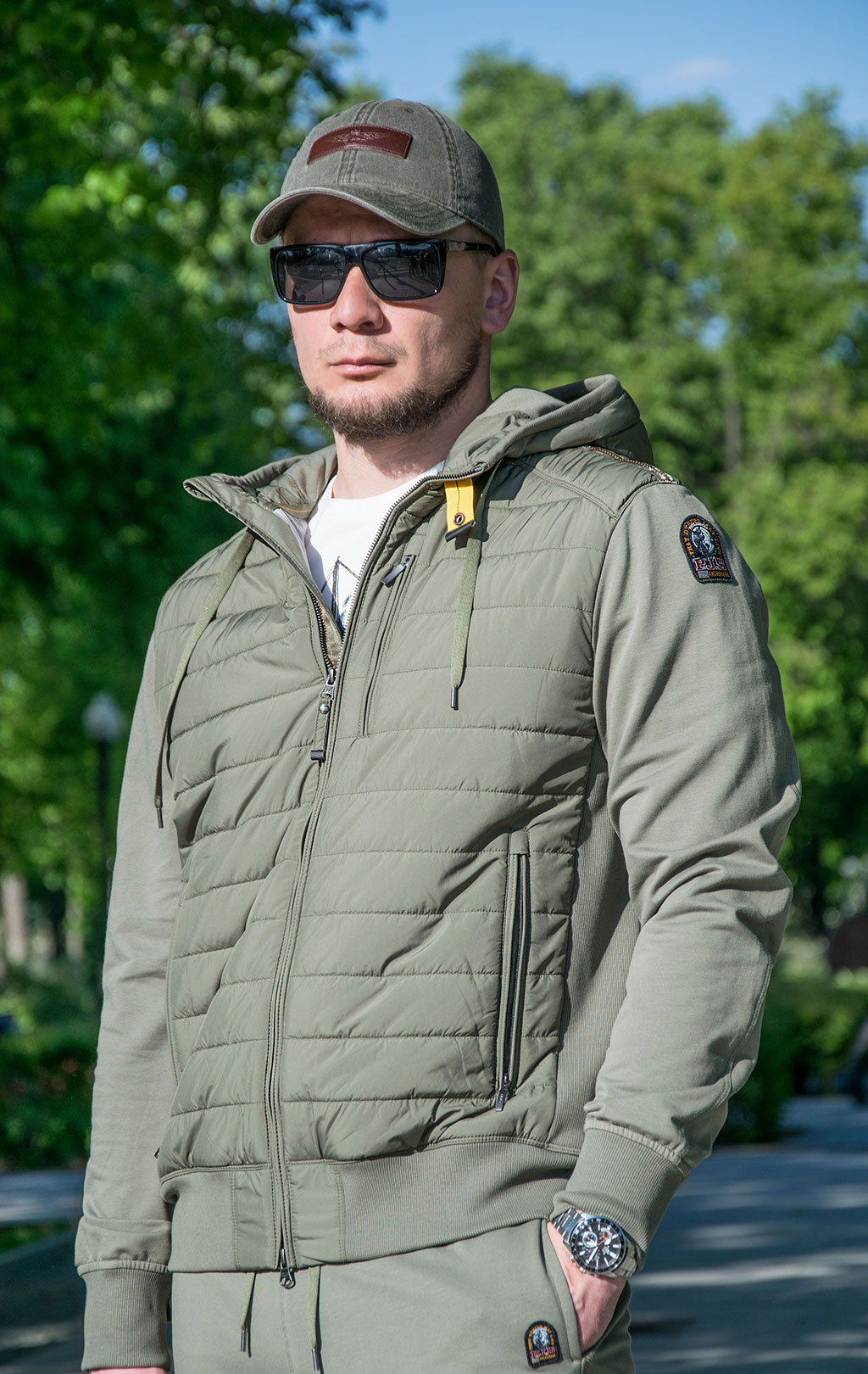 Толстовка комбинированная PARAJUMPERS IVOR SS 23 cactus 