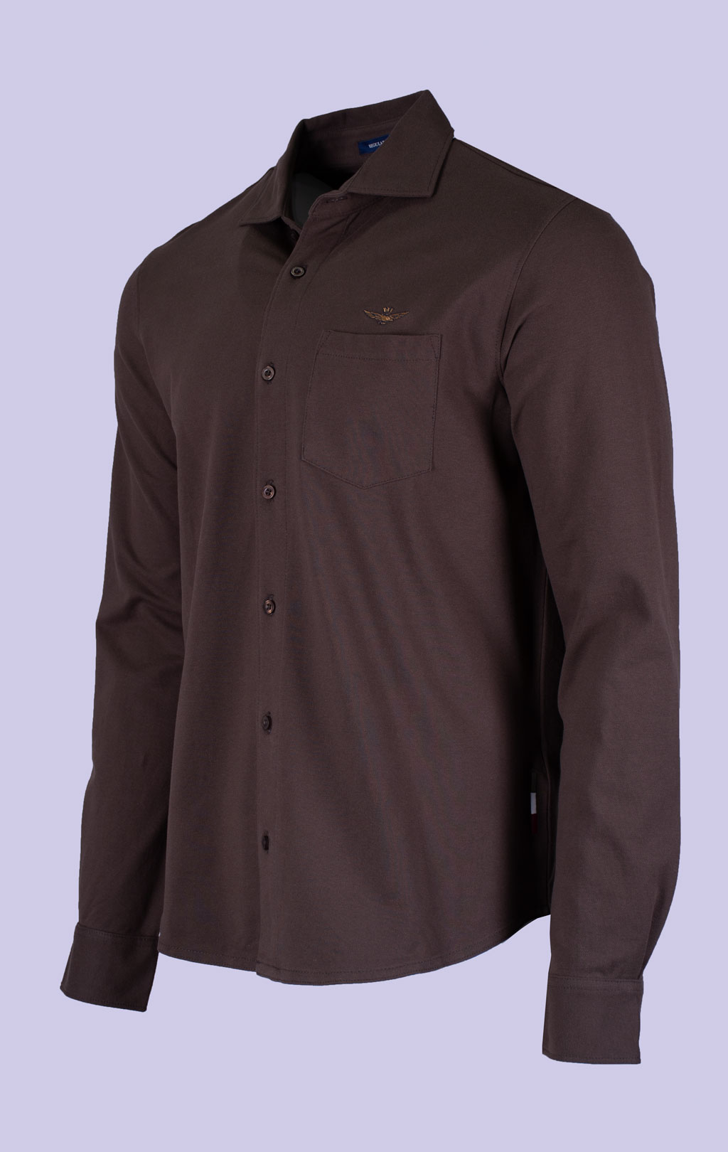 Рубашка трикотажная AERONAUTICA MILITARE FW 26/27/BD chestnut brown (CA 1313) 