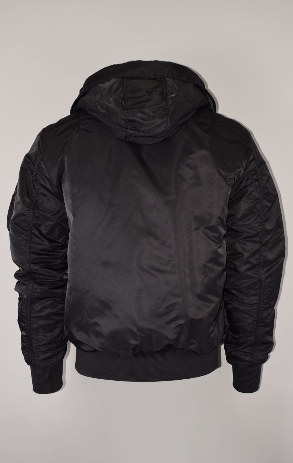 Куртка ALPHA INDUSTRIES HOODED MA-1 black 