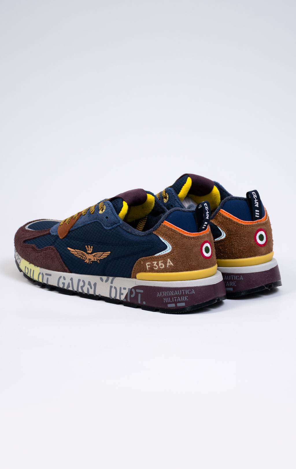 Кроссовки AERONAUTICA MILITARE (SC 0276) замша FW 25/26/CN multicolor blue 
