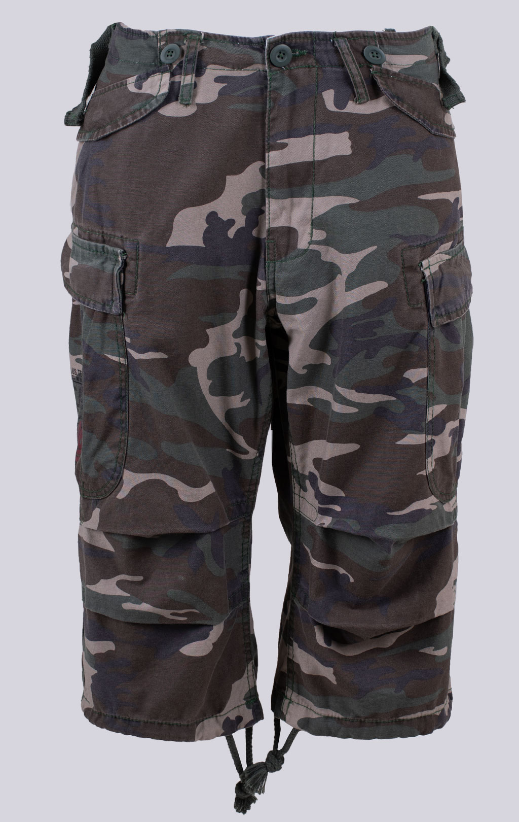 Шорты карго удлинённые Surplus ENGINEER 3/4 VINTAGE camo woodland 