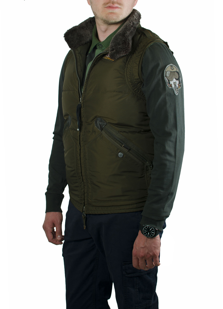 Жилет пуховой PARAJUMPERS KOBUK army 