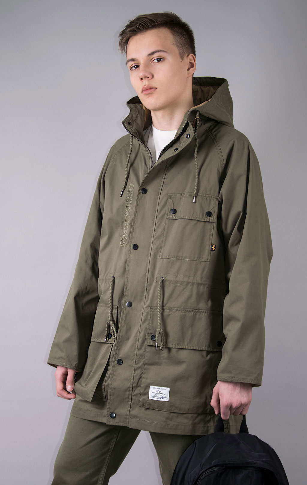 Ветровка ALPHA INDUSTRIES HOODED FIELD JACKET M-65 SS 23 m OG-107 green 