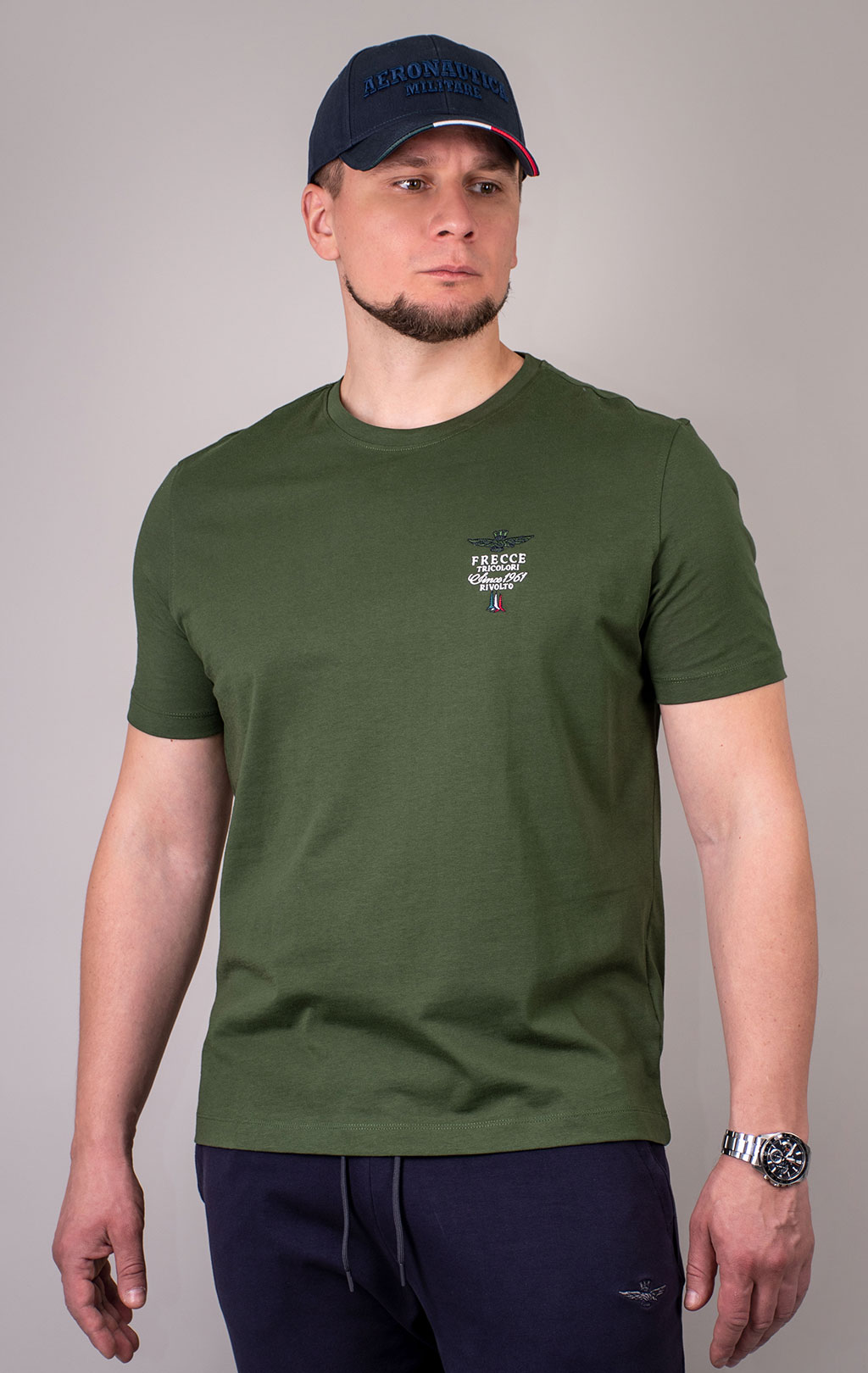 Футболка AERONAUTICA MILITARE SS 24/BD seaweed green (TS 2062) 