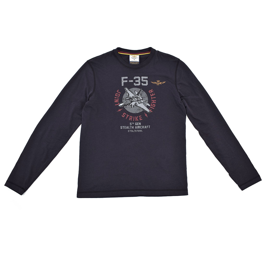 Лонгслив AERONAUTICA MILITARE FW 19/20 blue navy (TS 1670) 