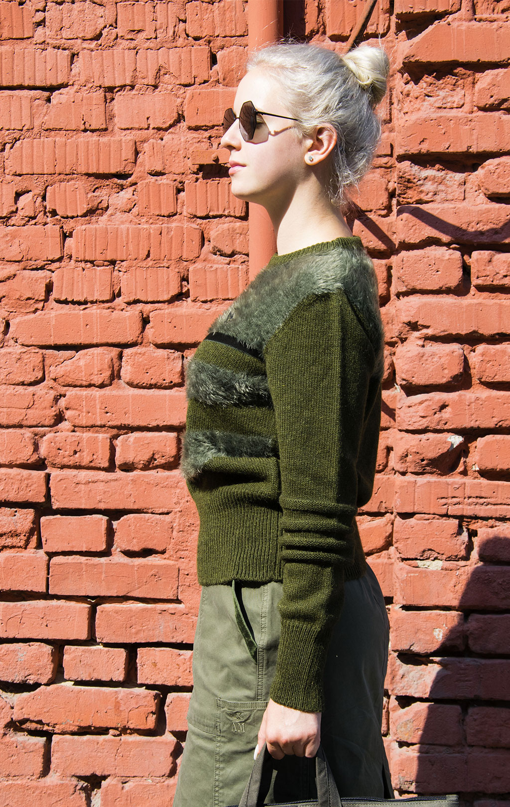 Женский пуловер AERONAUTICA MILITARE FW 20/21/IT verde militare scuro (MA 1314) 