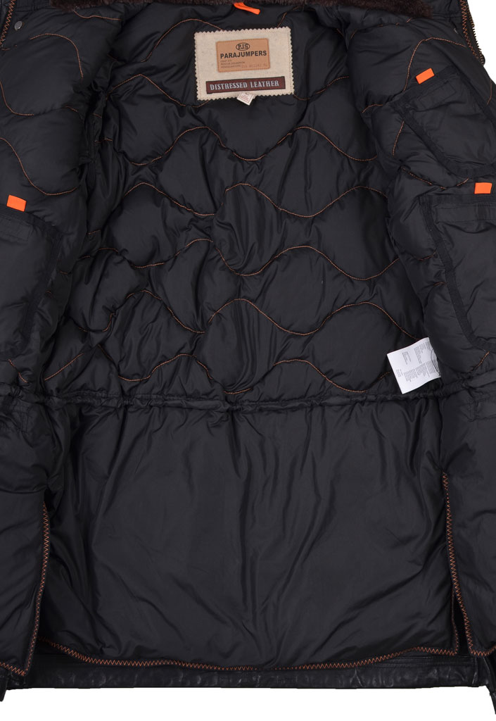 Куртка-аляска PJS KODIAK кожан. black 