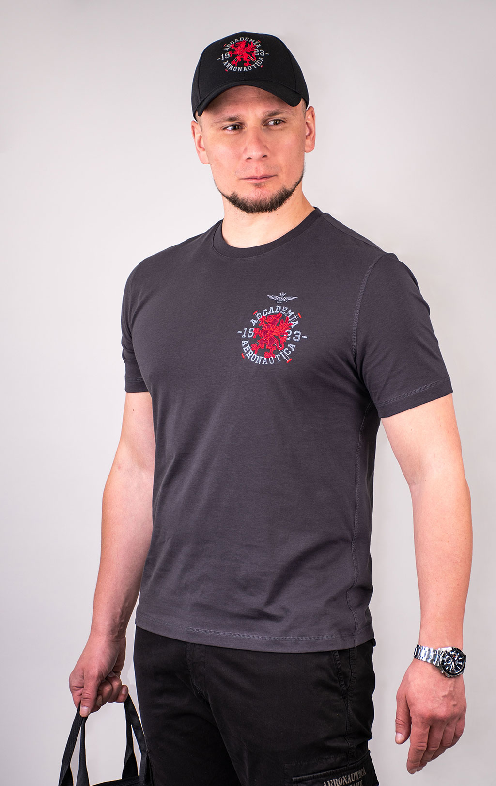 Футболка AERONAUTICA MILITARE CORSO GRIFO SS 24/TR anthracite grey (TS 2201) 