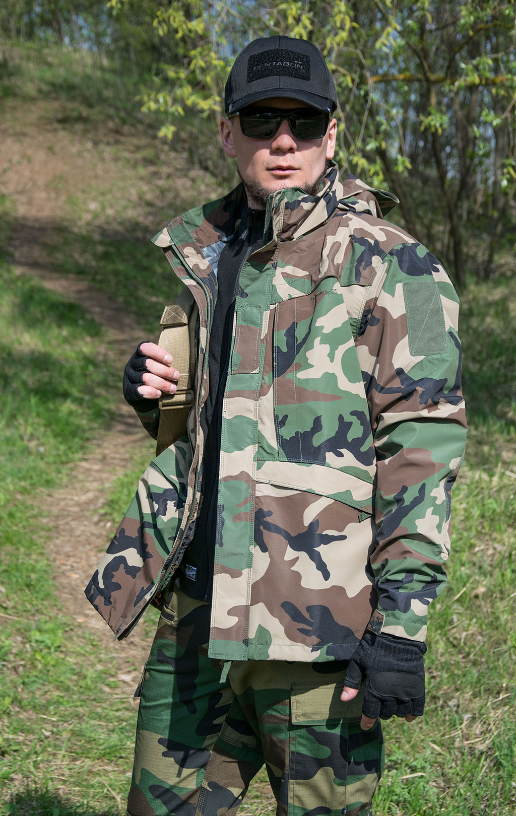 Куртка тактическая Pentagon мембрана HURRICANE camo woodland 07104 