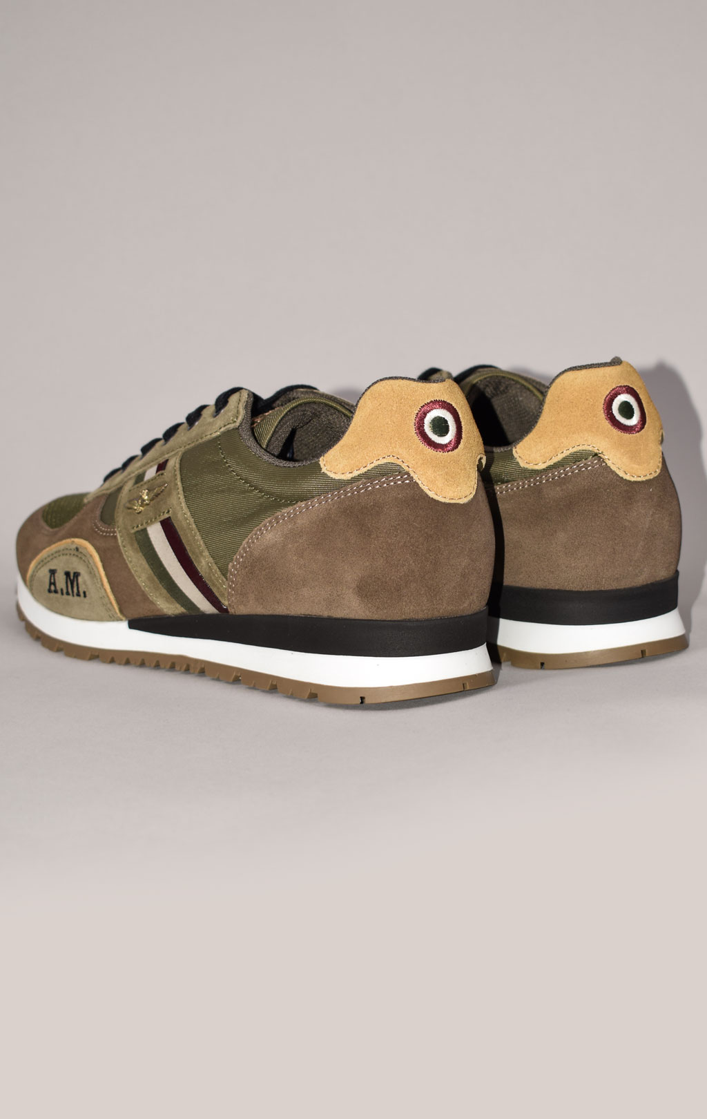 Кроссовки AERONAUTICA MILITARE FW 22/23 m/PT verde militare/marrone (SC 190) 