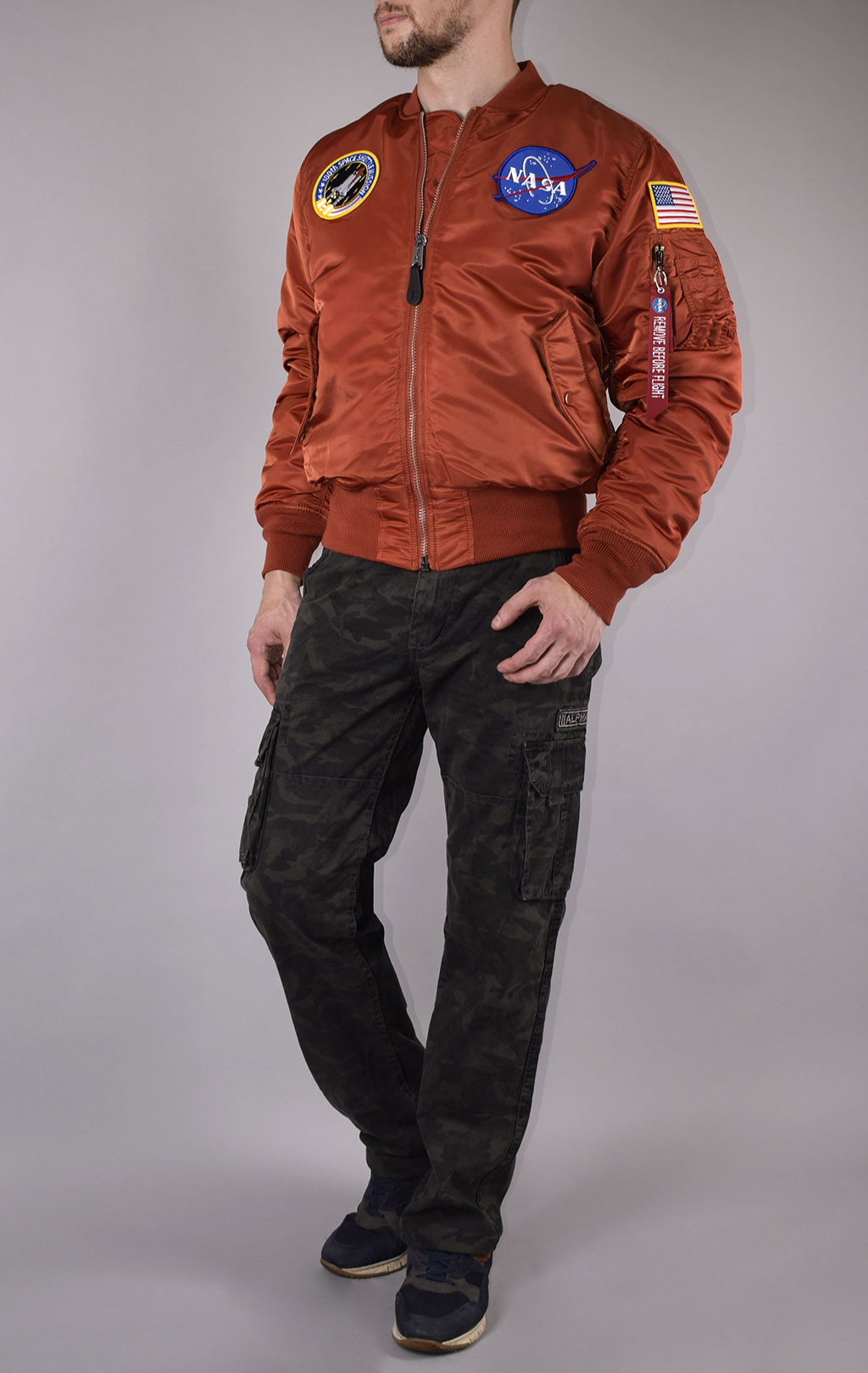 Бомбер ALPHA INDUSTRIES NASA MA-1 rust 