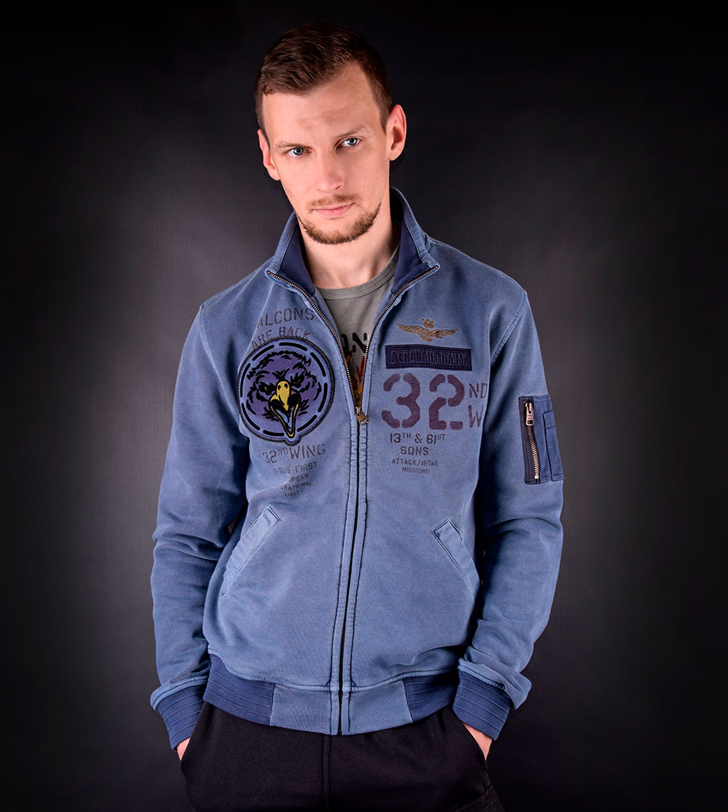 Толстовка AERONAUTICA MILITARE blue navy (FE 1328) 