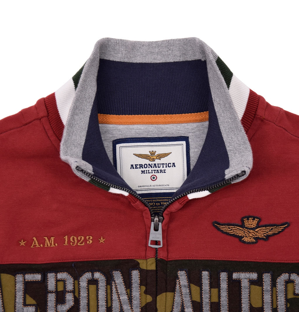 Толстовка AERONAUTICA MILITARE camo/navy/rosso (FE 1323) 