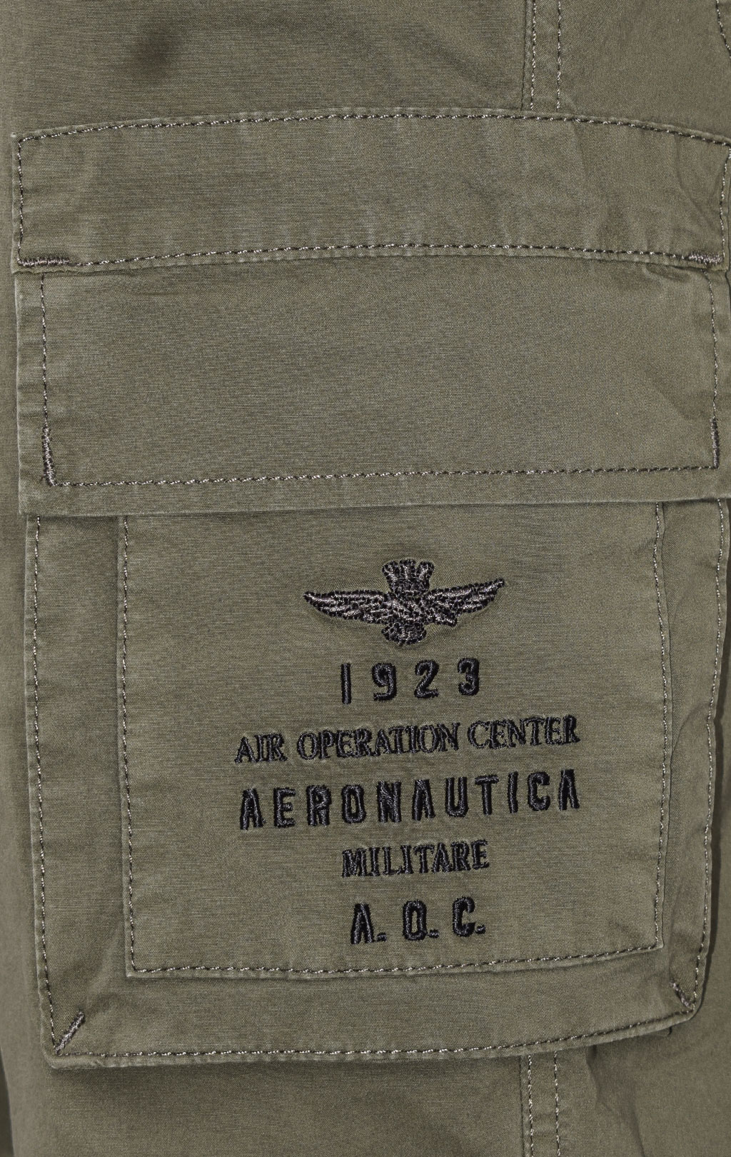 Брюки-карго AERONAUTICA MILITARE SS 22/AL verde militare (PA 1482) 